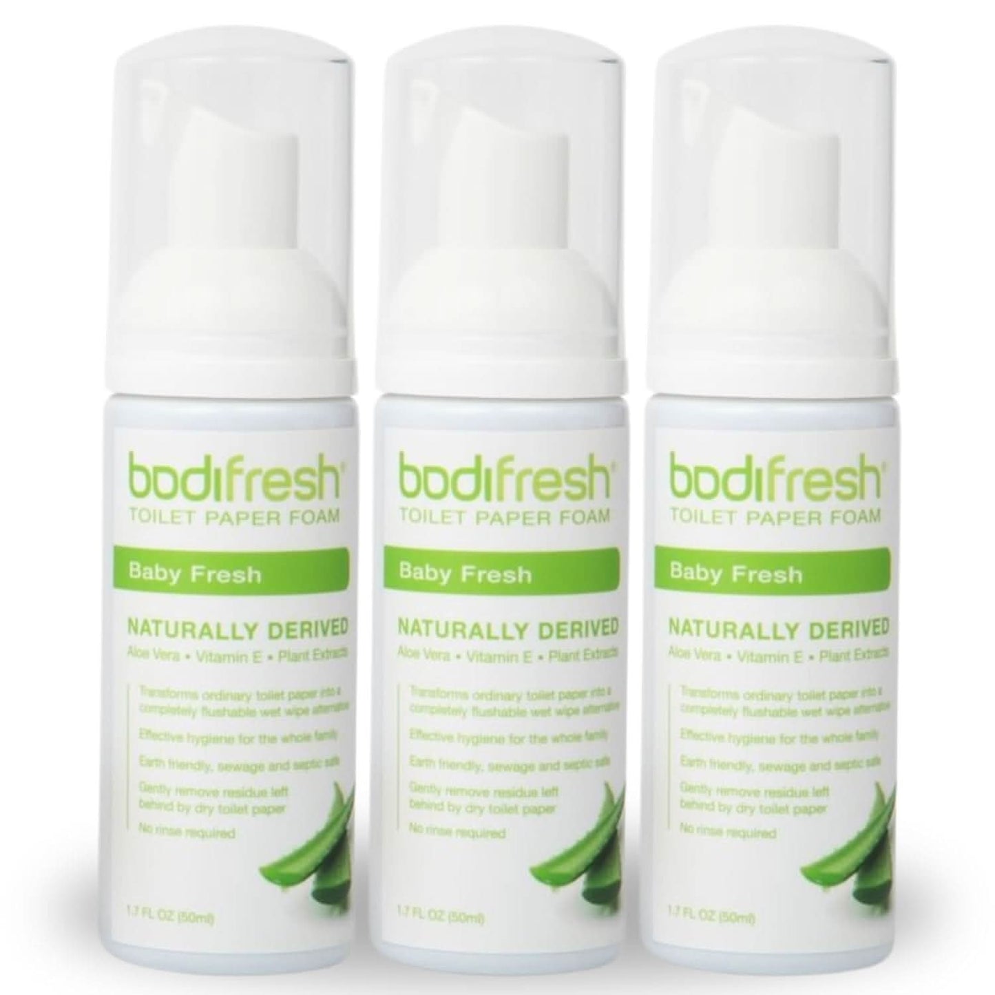 BODI FRESH - Toilet Paper Foam, Liquid Wet Wipe with Aloe & Vitamin E       1.7 Fl Oz - 3PACK