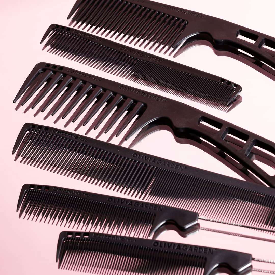 Olivia Garden CarbonLite Comb - CL-6 (Wide Tooth w/ Handle)