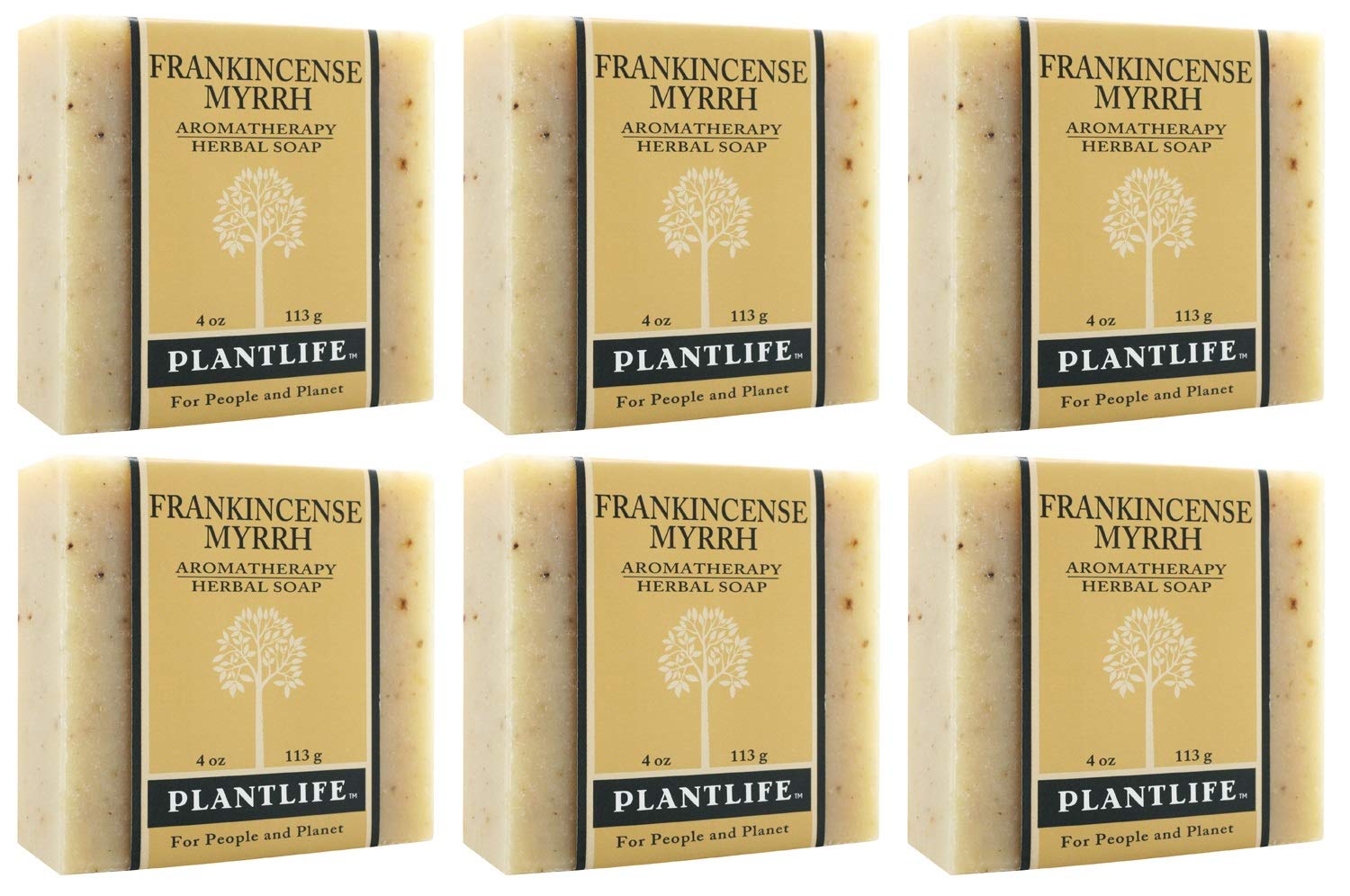 Plantlife Frankincense Myrrh Bar Soap - Moisturizing and Soothing Soap for Your Skin - Hand Crafted Using Plant-Based Ingredients - Made in California 4oz Bar