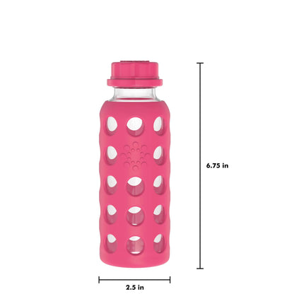 Lifefactory 9 oz Glass Baby Bottle Flat Cap