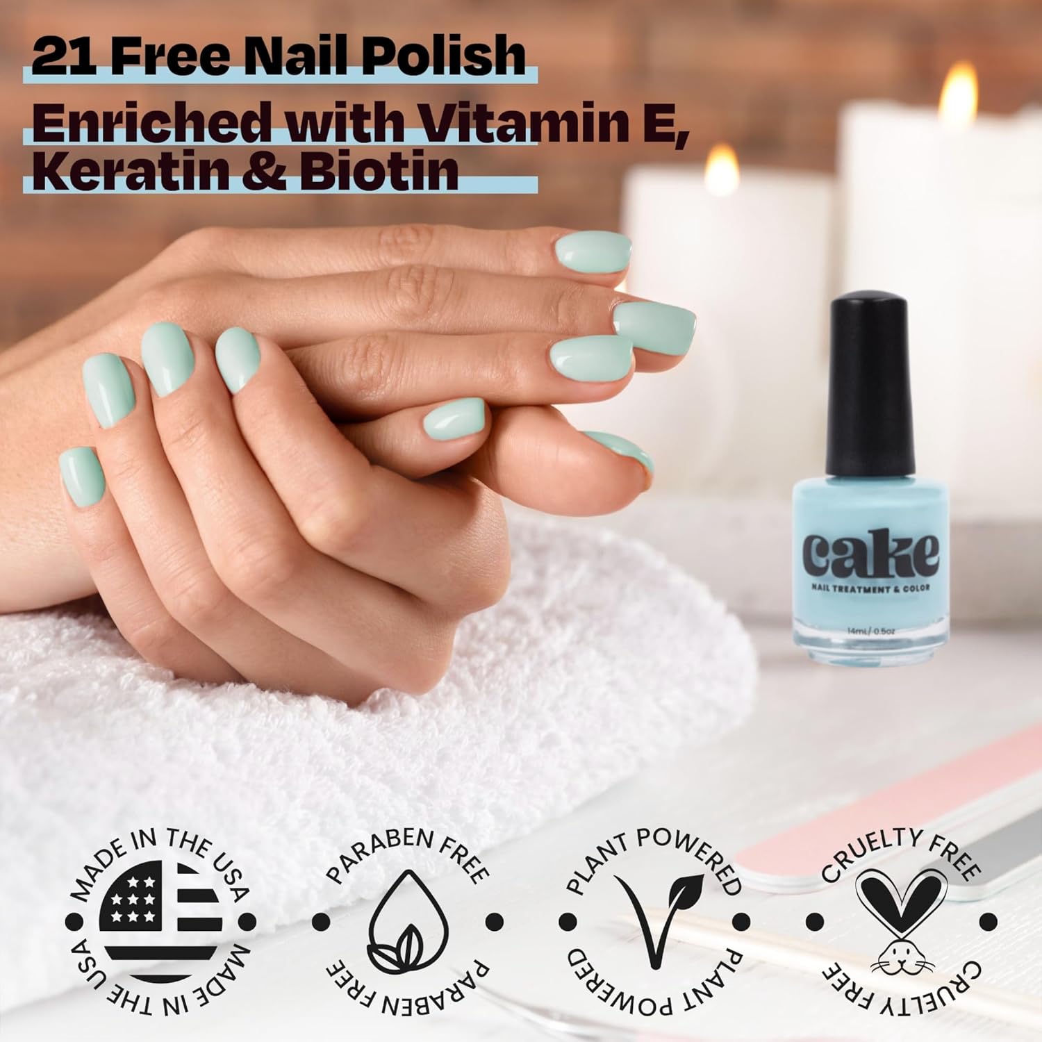 CAKE Nail Strengthening Polish - Perfect Day at CoCo Cay