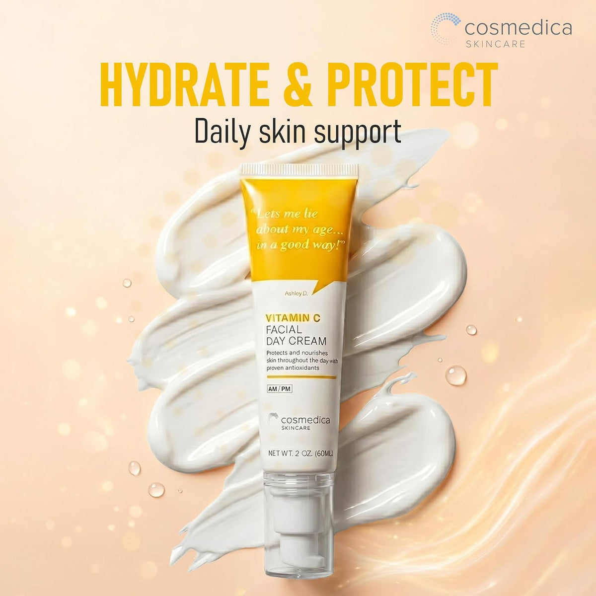 Cosmedica 15% Vitamin C Face Moisturizer - Nourishing Day Cream, 2oz