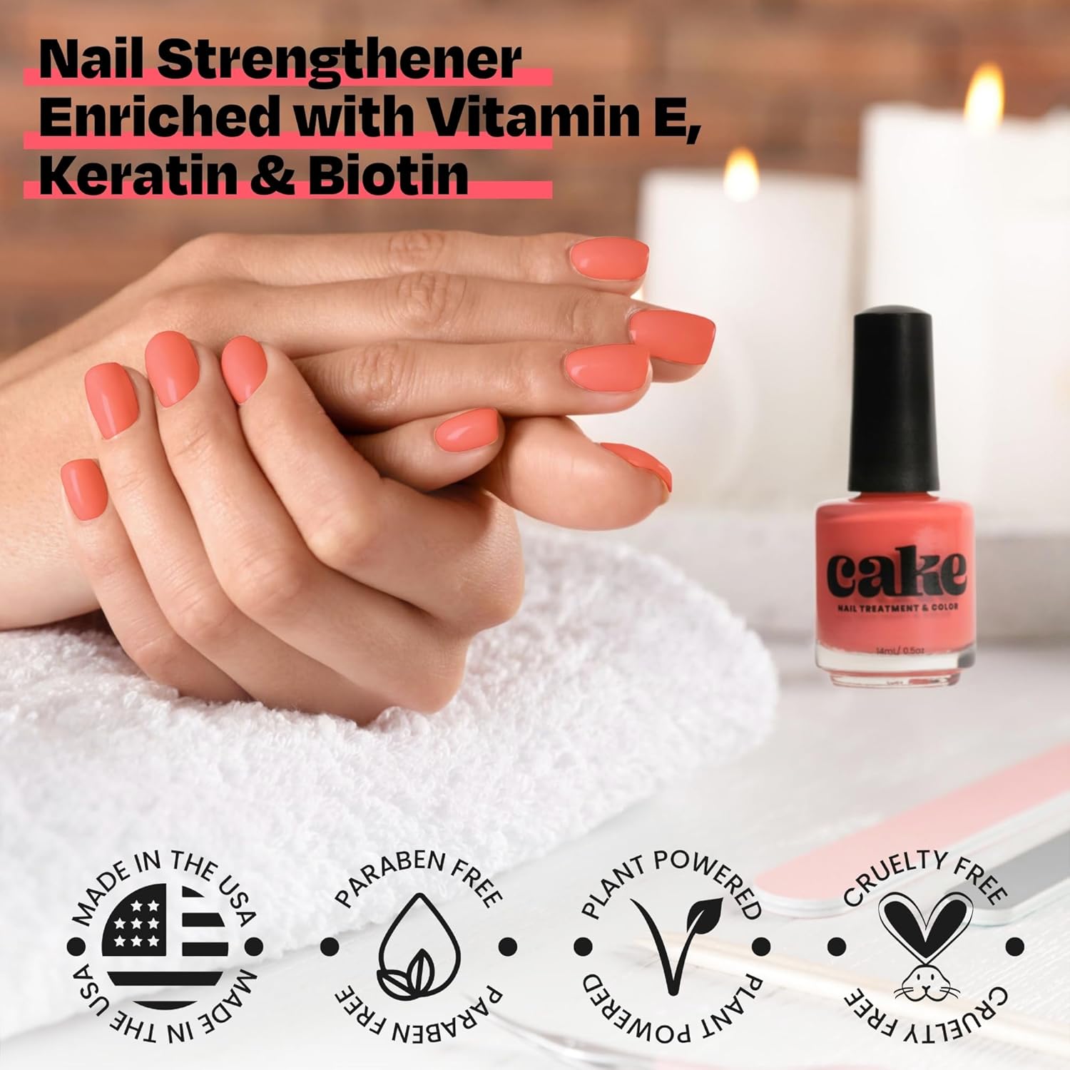 CAKE Nail Strengthening Polish - Afterglow