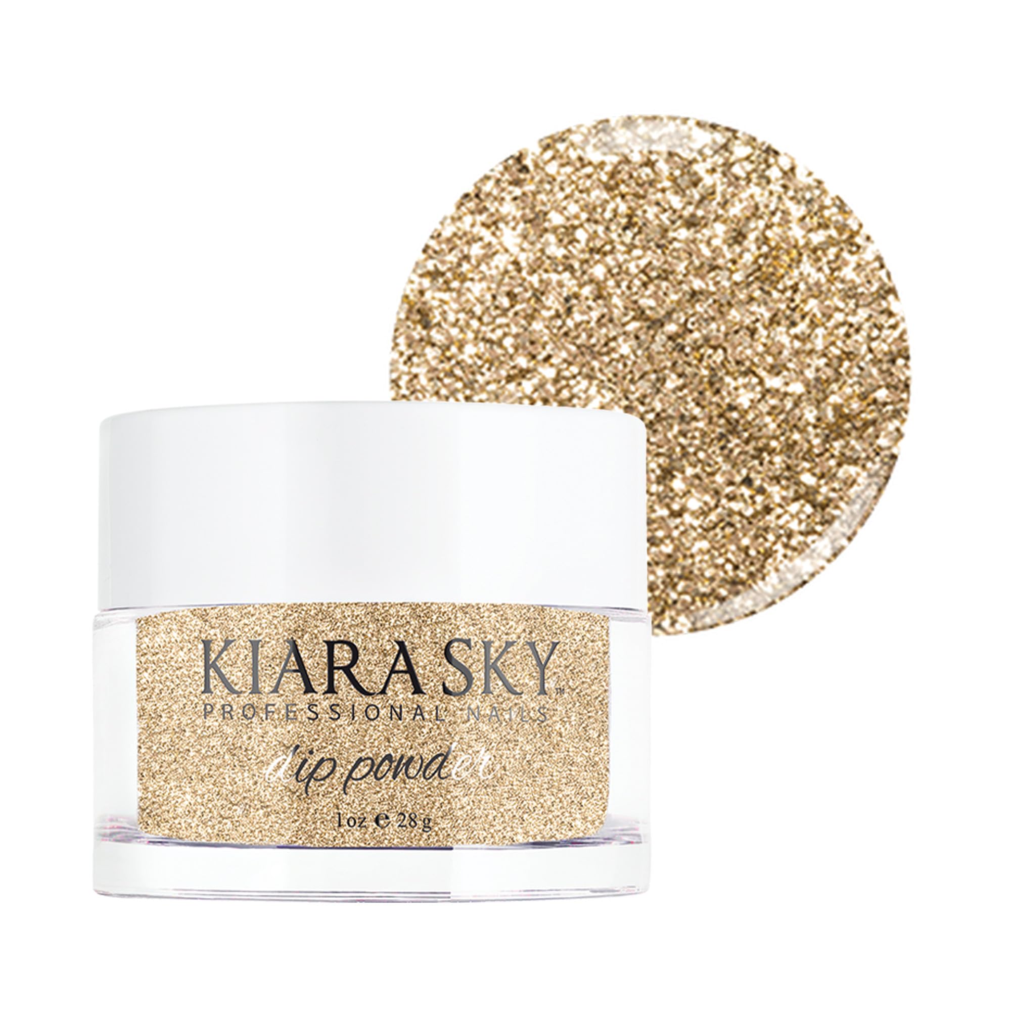 Kiara Sky Long Lasting Nail Dip Powder Gold Tones 1 oz