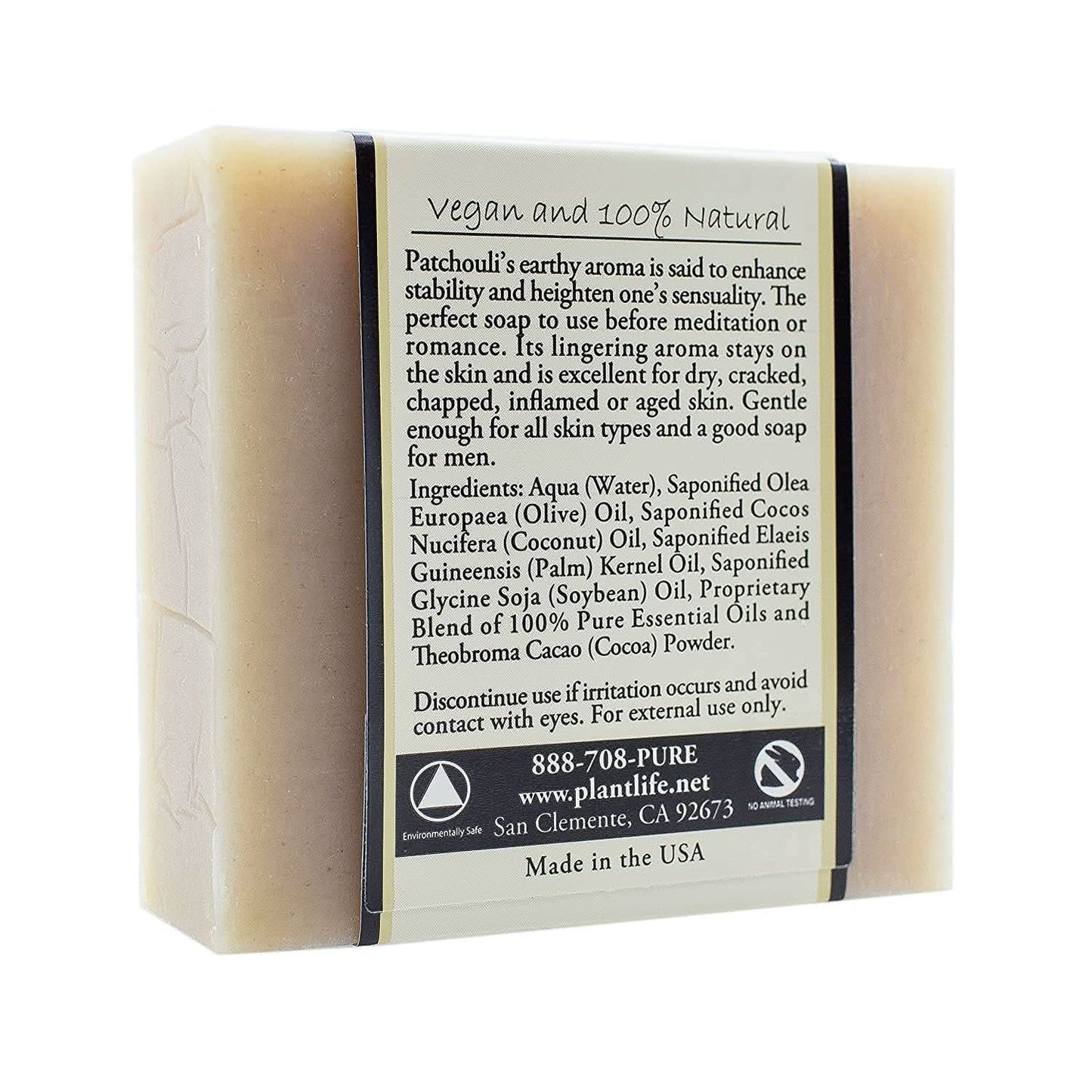 Plantlife Patchouli Moisturizing and Soothing Soap - 4oz Bar