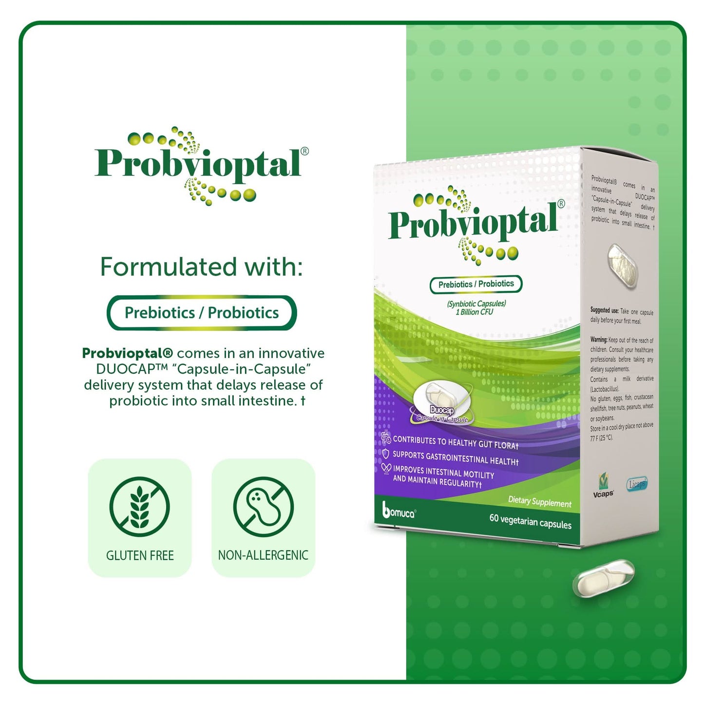 Vivoptal Probvioptal Probiotics & Prebiotics 60 Capsules