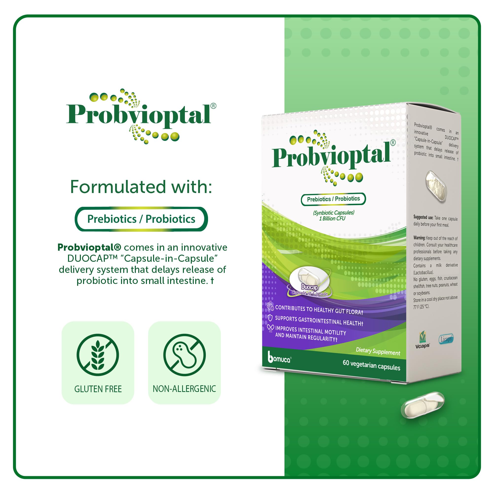 Vivoptal Probvioptal Probiotics & Prebiotics 60 Capsules