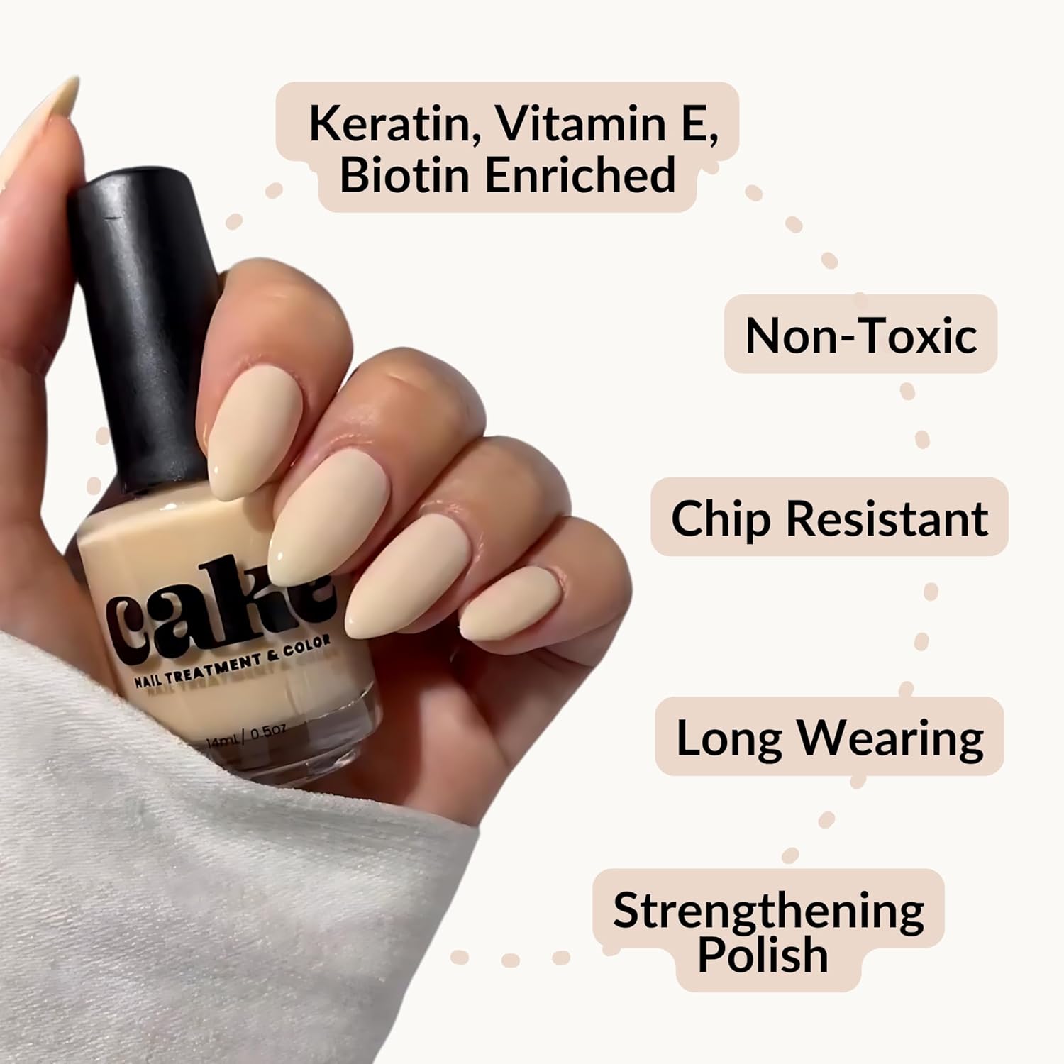 CAKE Nail Strengthening Polish - French Connection