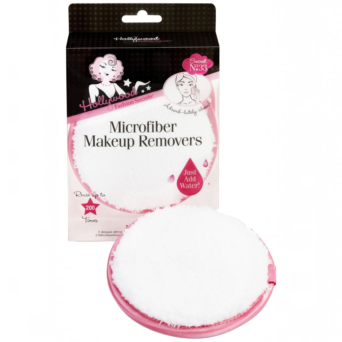 Hollywood Fashion Secrets Microfiber Makeup Removers (2 COUNT)
