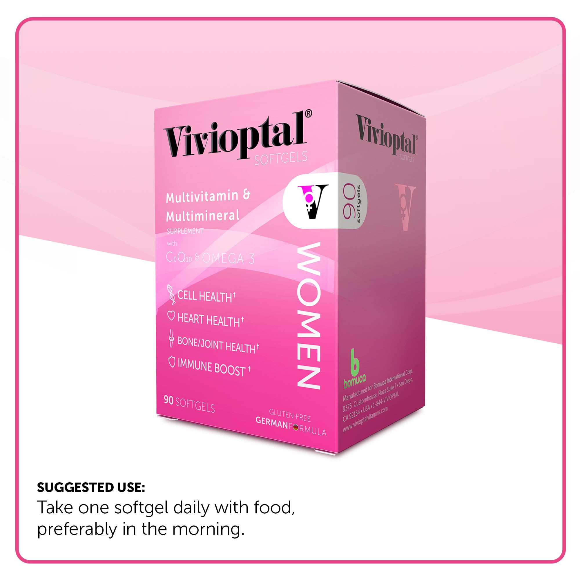 Vivioptal Women 90 Softgels - Multivitamin & Multimineral Supplement - CoQ10 & Omega-3