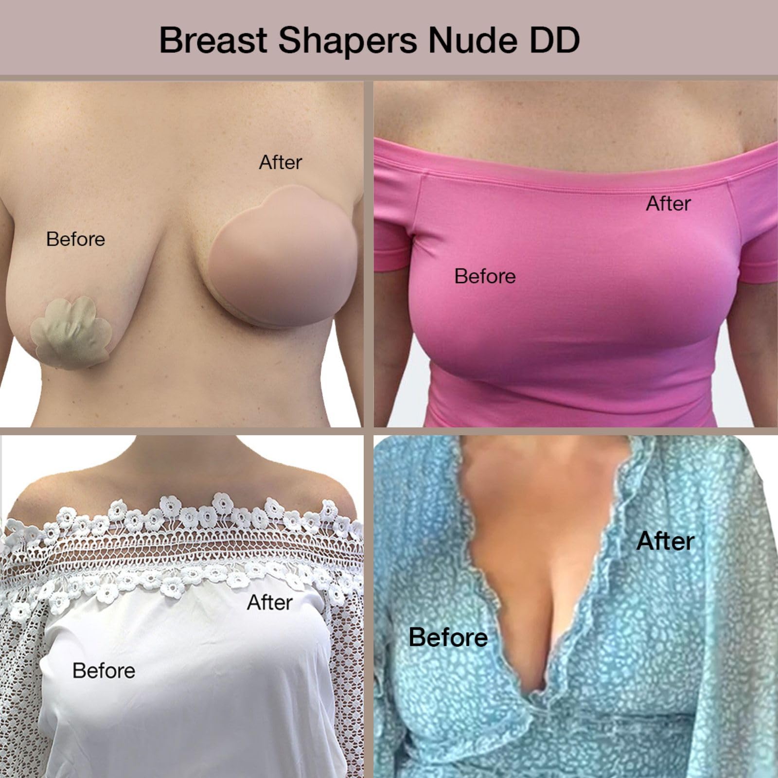 Push Up Sticky Bra, Breast Lifters, Backless Bra, Strapless Bra, Breast Shaper, Adhesive Bra, Nipple Cover, Pasty, Cup Size (US, Cup Band, DD, Nude)