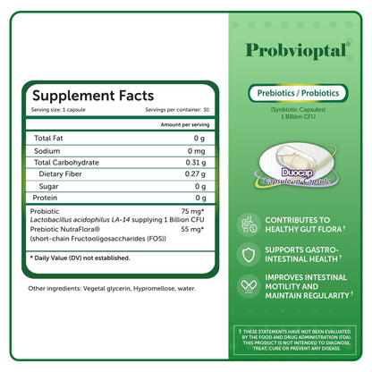 Vivoptal Probvioptal Probiotics & Prebiotics 30 Capsules