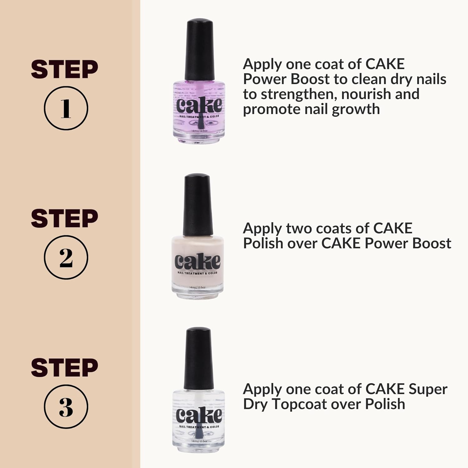 CAKE Nail Strengthening Polish - See You Latte