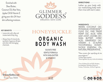 Glimmer Goddess Organic Moisturizing Body Wash, 8 oz