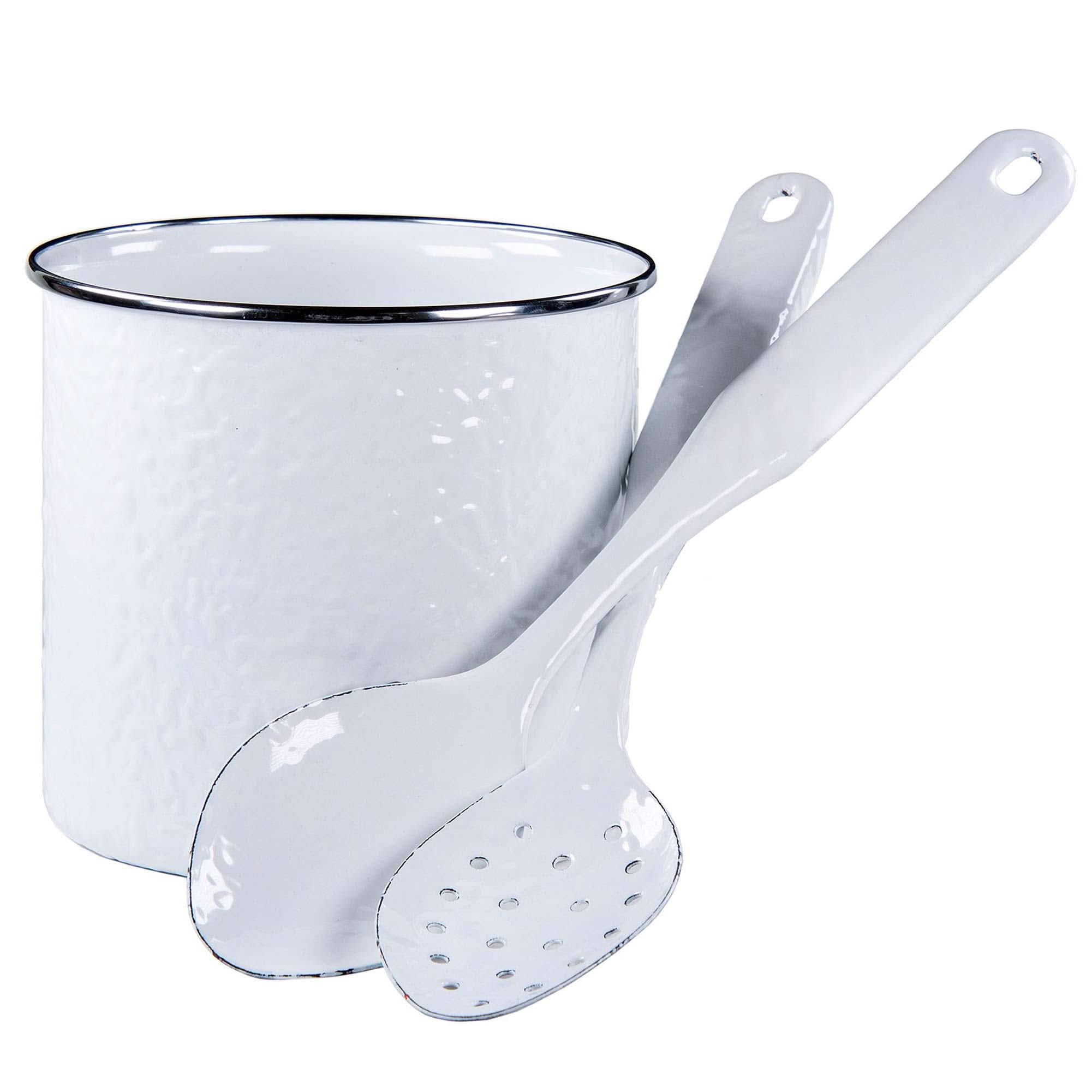 Golden Rabbit Enamelware Utensil Holder - Thumbnail 2