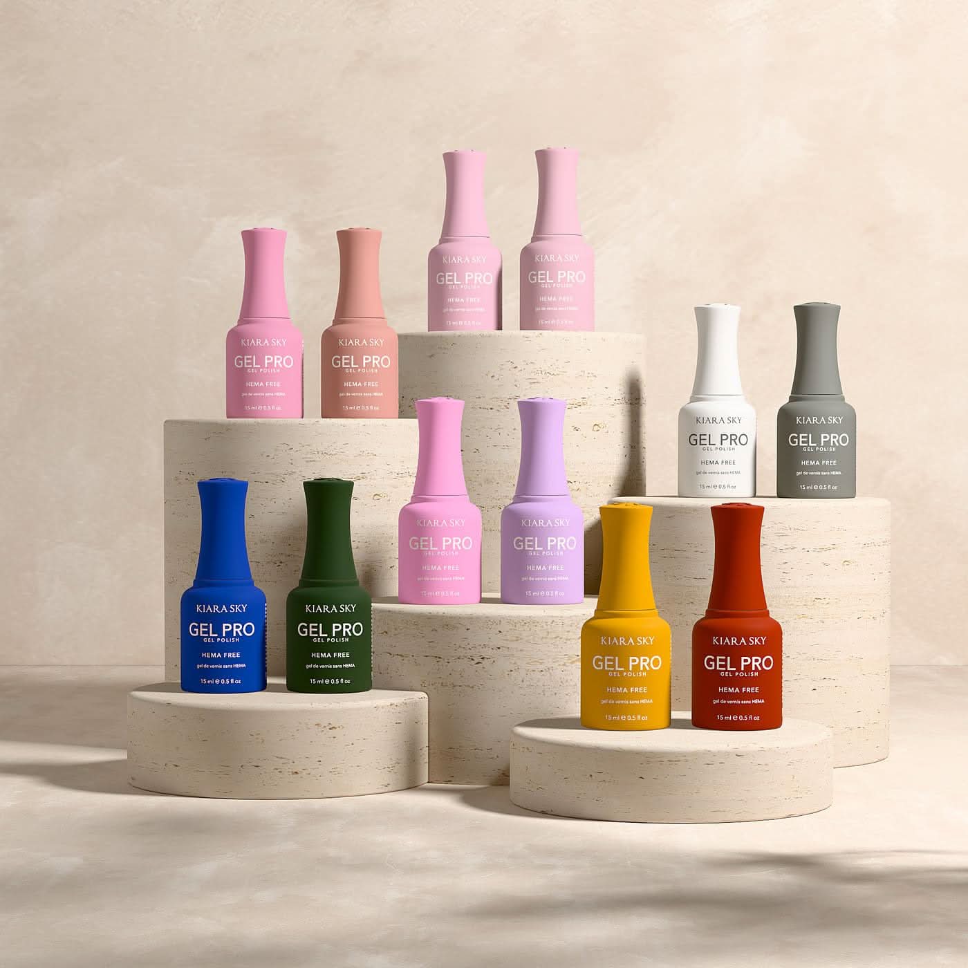 KIARA SKY Gel Pro HEMA-FREE Gel Nail Polish Collection, 12 colors each Bottle 0.5 Fl Oz, The Nail Artist Edit