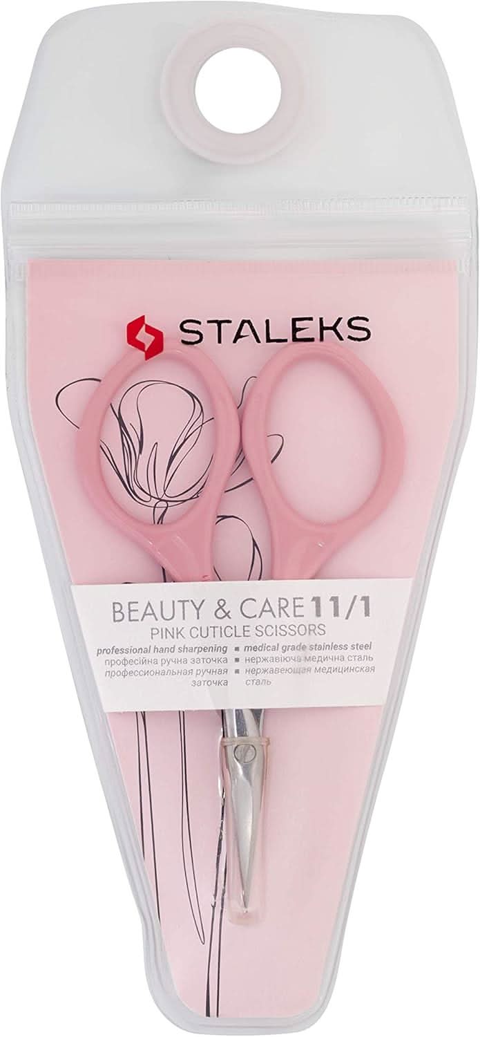 Staleks Beauty & Care 11 Type 1 Pink Cuticle Scissors Blade Width 20 mm SBC-11/1