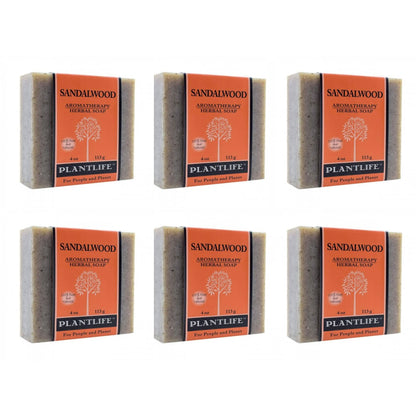 Plantlife Sandalwood Bar Soap - 6x 4oz Bar
