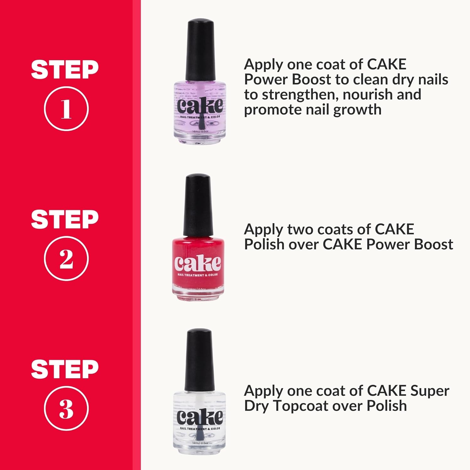 CAKE Nail Strengthening Polish - Sassy Senorita