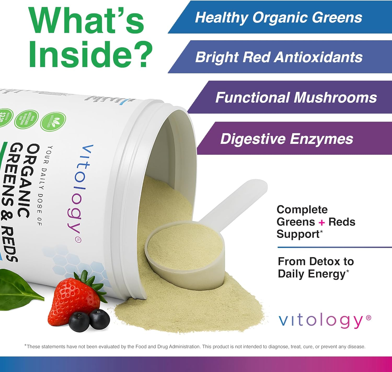 Organic Greens & Reds Superfood Powder 270 G (9.5 oz)