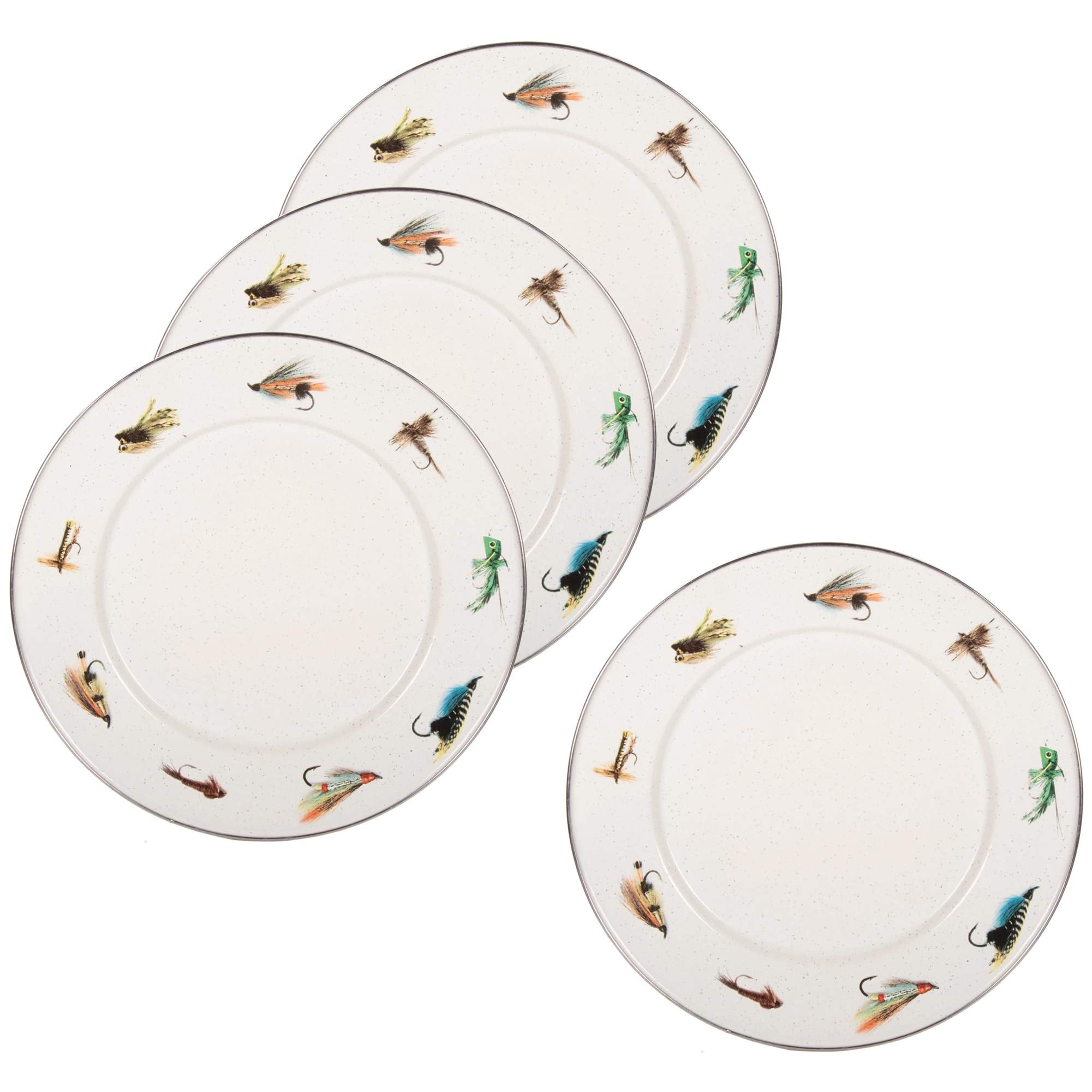 Golden Rabbit Enamelware - Set of 4-10.5" Dinner Plates