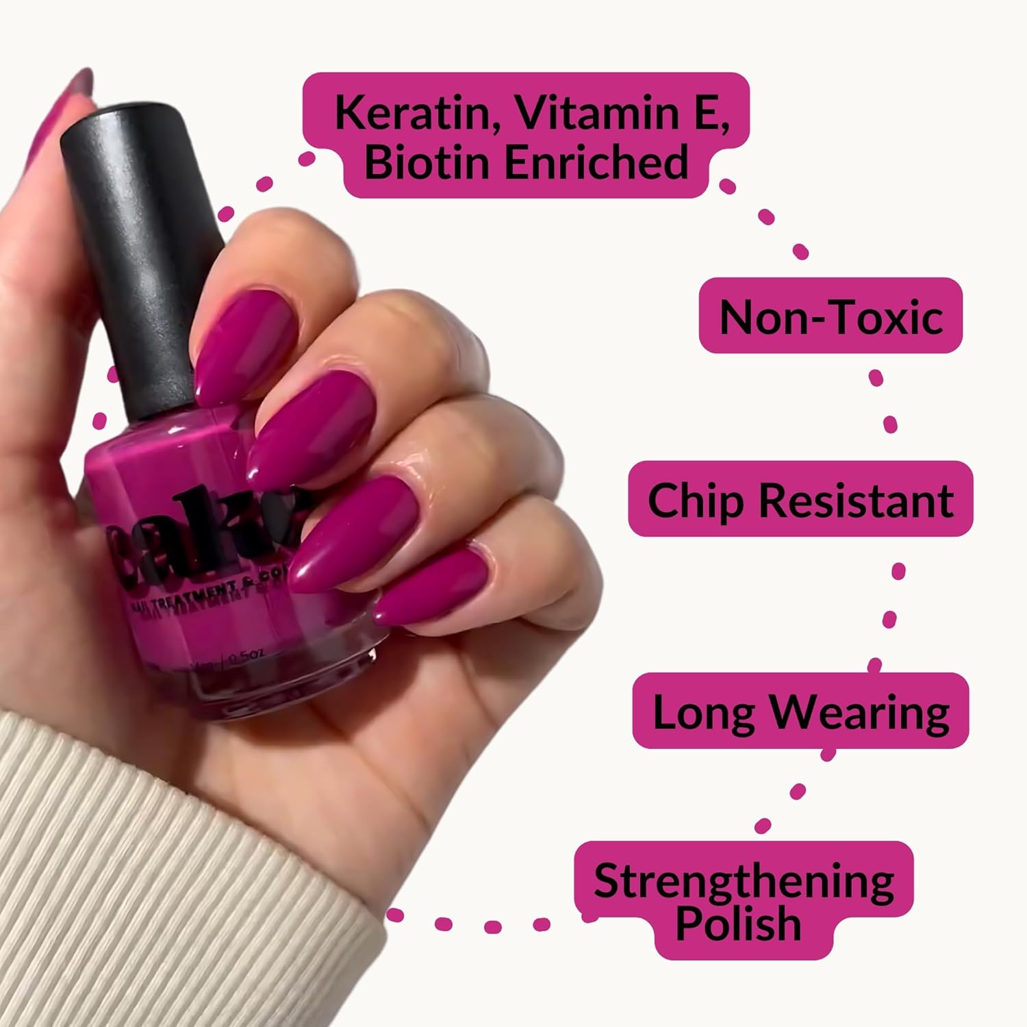 CAKE Nail Strengthening Polish - Berry Me