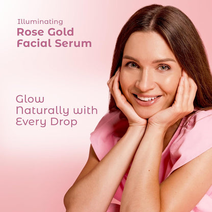 Cosmedica Rose Gold Glow Serum Elixir for Face - Illuminating Primer, 2oz