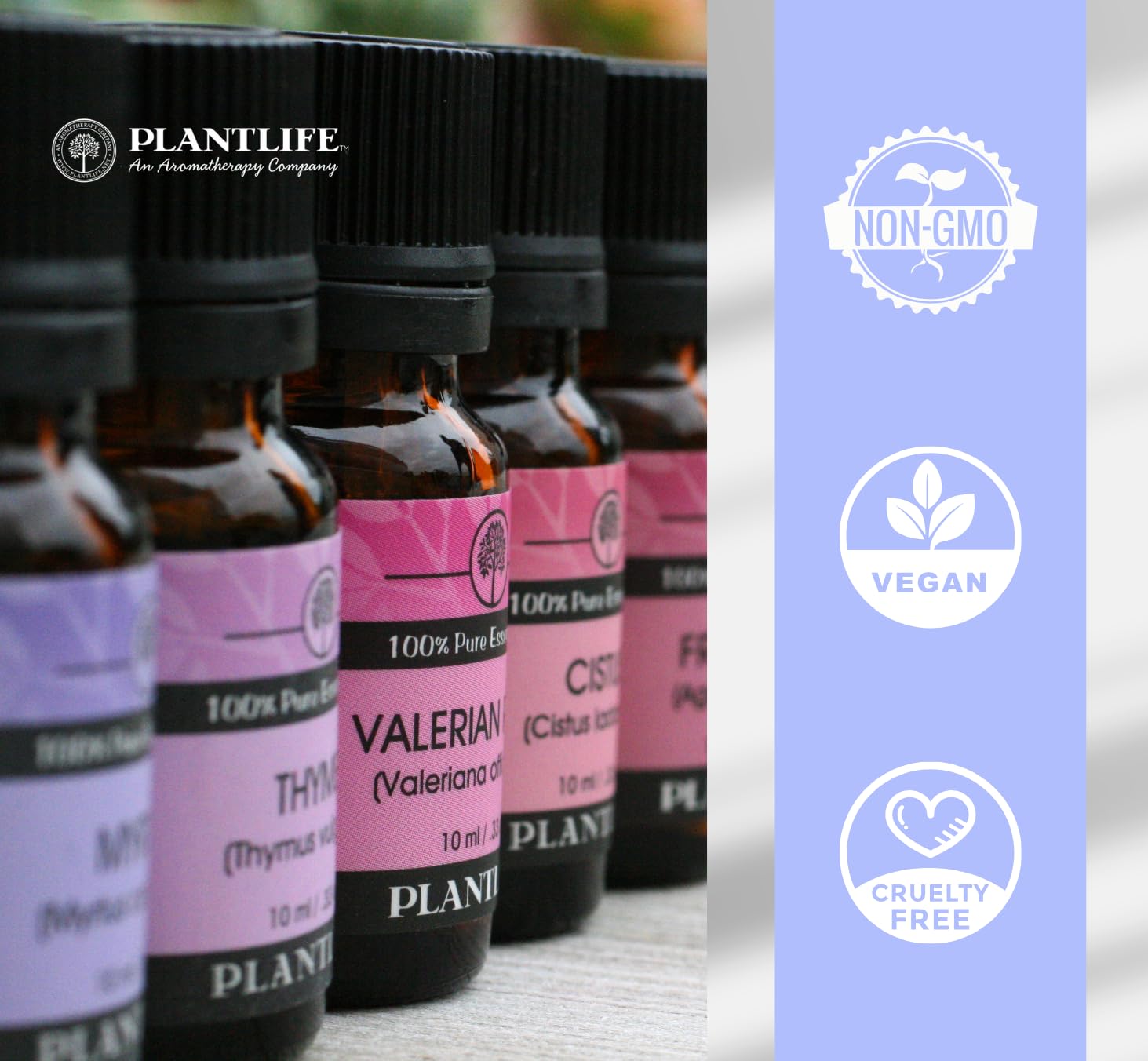 Plantlife Essential Oil Singles - Straight from The Plant 100% Pure Therapeutic Grade - No Additives or Fillers - 10 ml