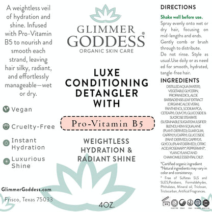 GLIMMER GODDESS Luxe Pro-Vitamin B5 Leave-In Conditioner & Detangler Spray