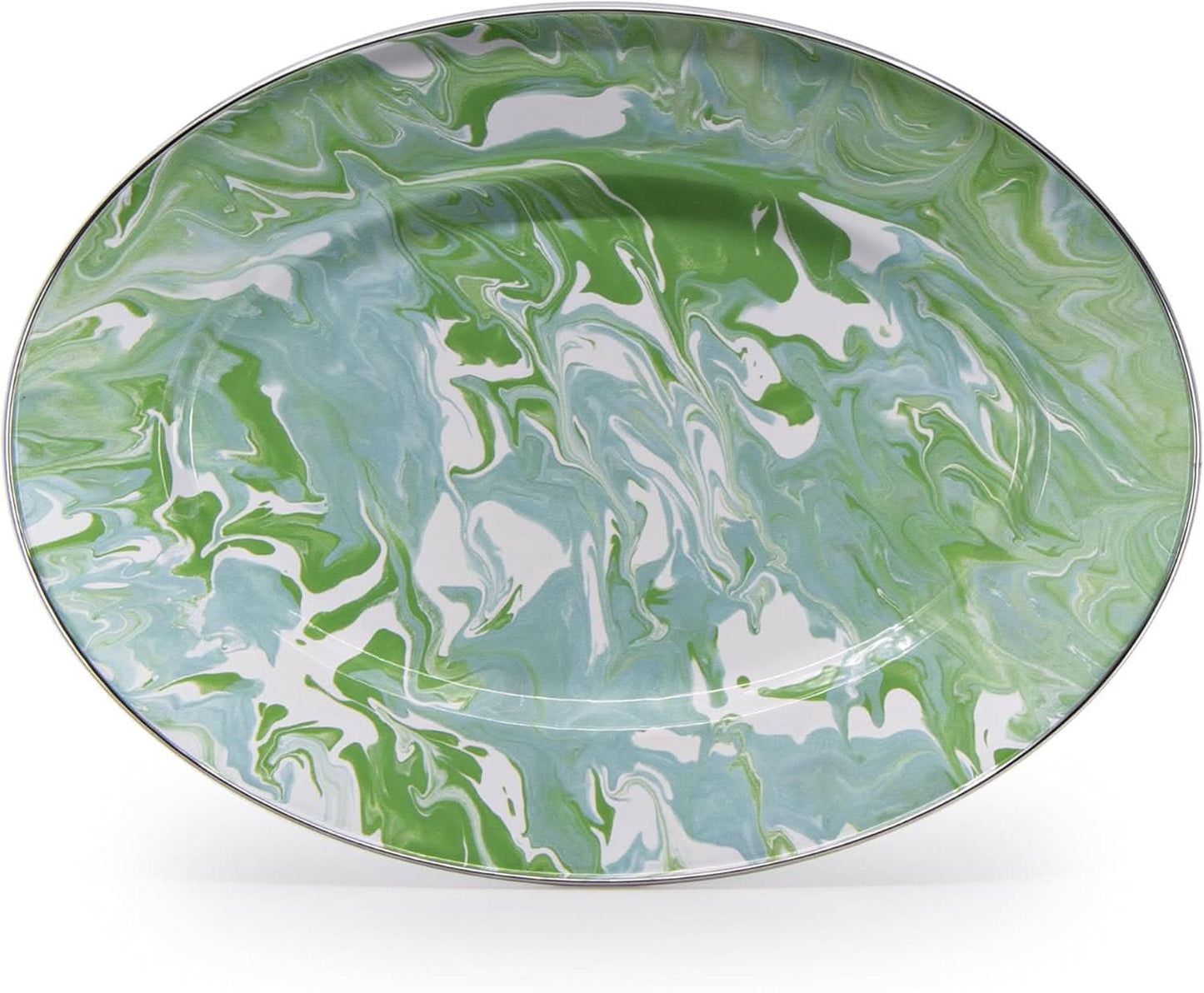 Golden Rabbit Enamelware Oval Platter