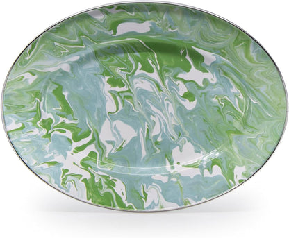 Golden Rabbit Enamelware Oval Platter