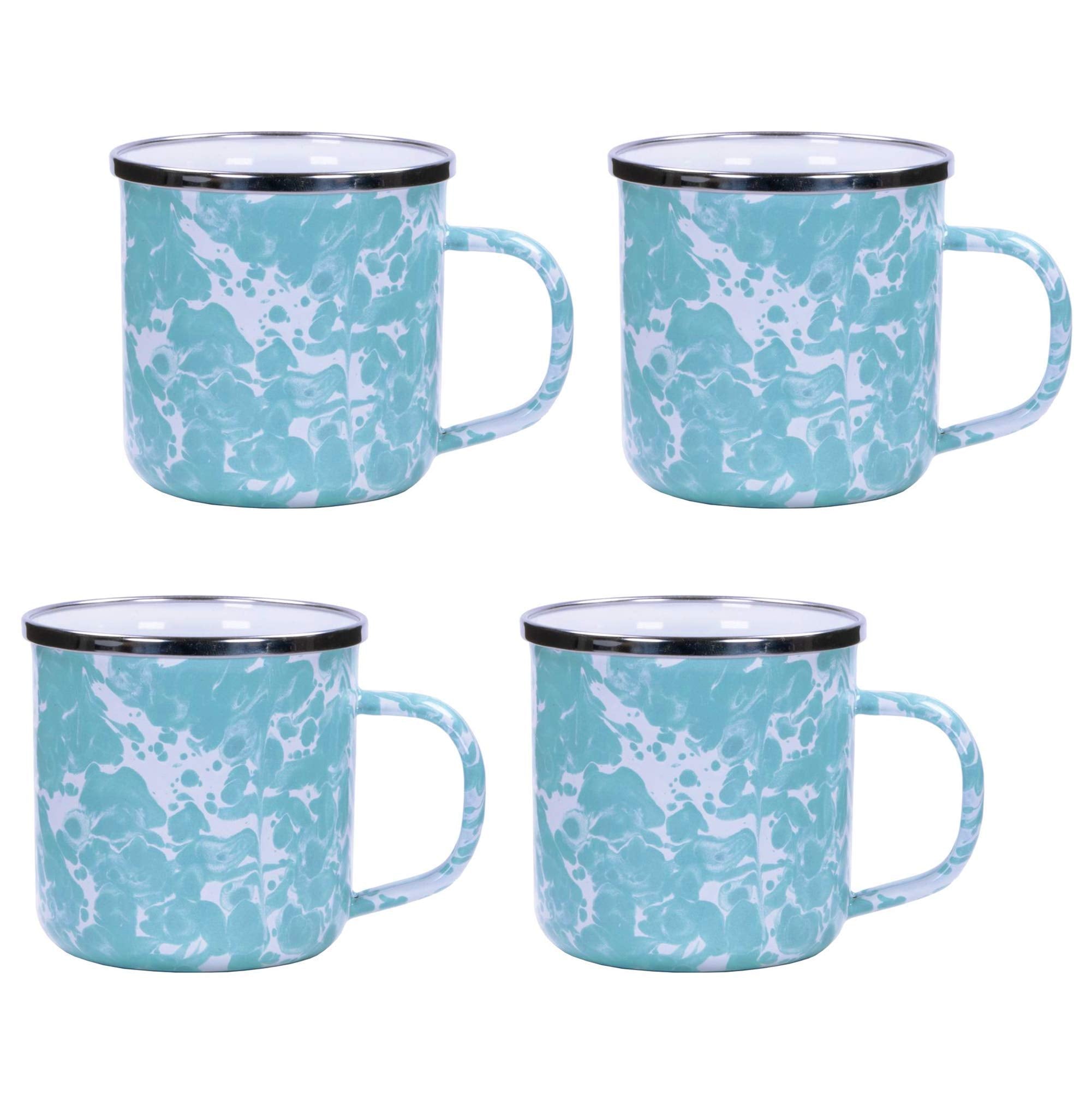 Golden Rabbit Enamelware - Set of 4 - 12oz Mugs