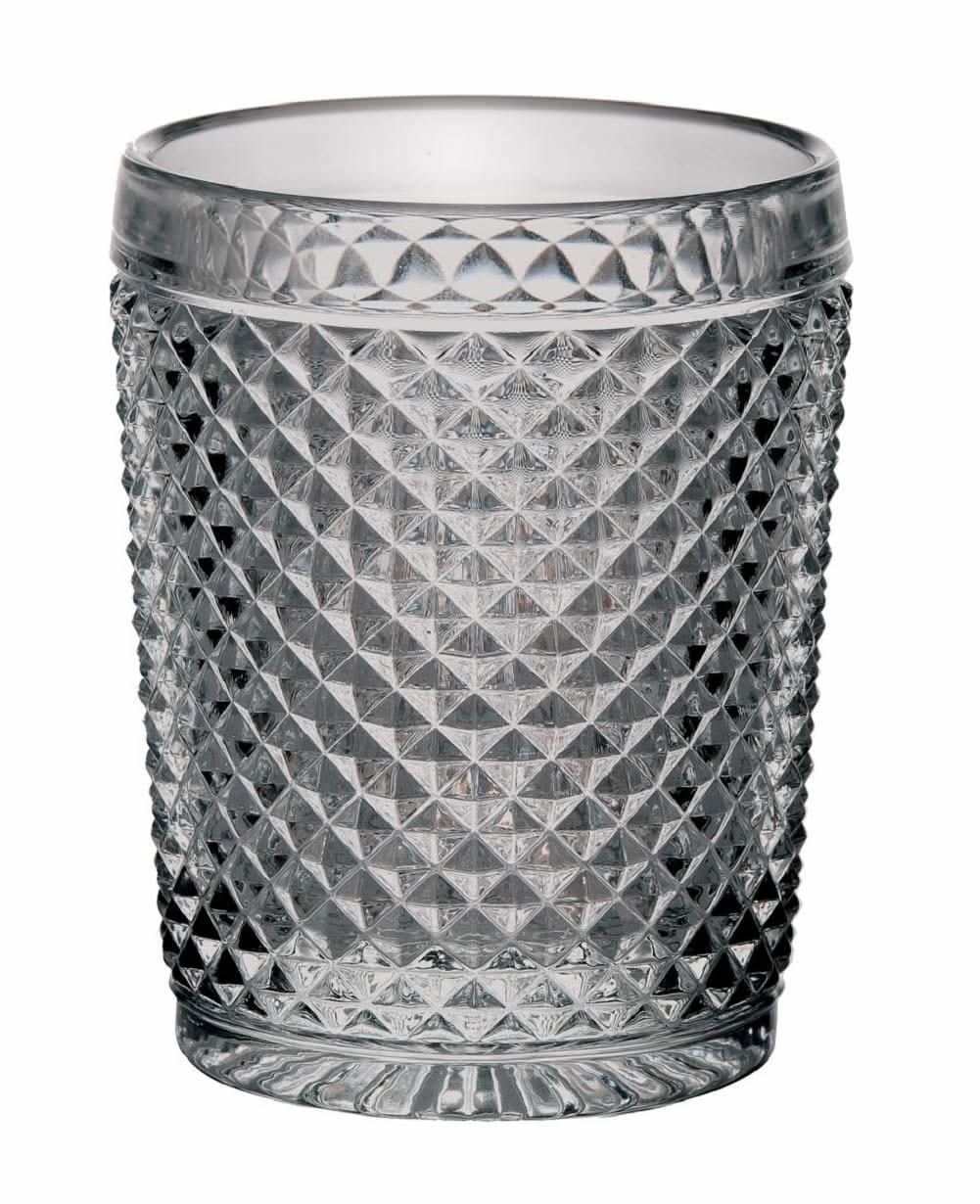 Vista Alegre Bicos Old Fashion Glass, Smoke Set of 4