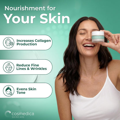 Cosmedica 2.5% Retinol Night Cream - Anti-Aging Face Moisturizer, 1.7 oz