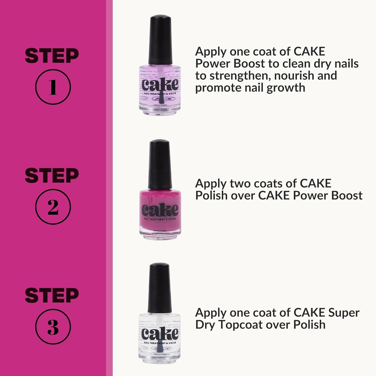 CAKE Nail Strengthening Polish - Berry Me