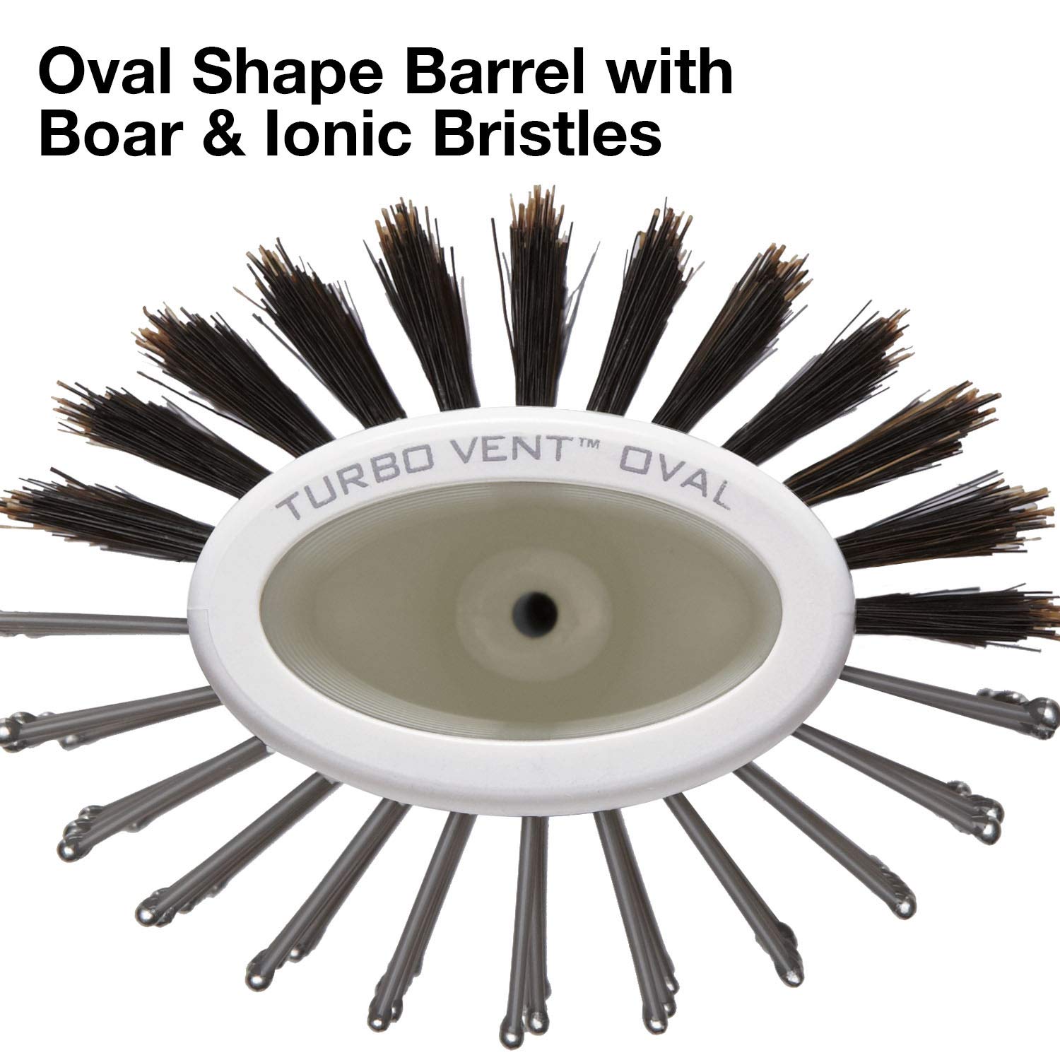 Olivia Garden Turbo Vent Oval Twin & 100% Boar Hair Brush