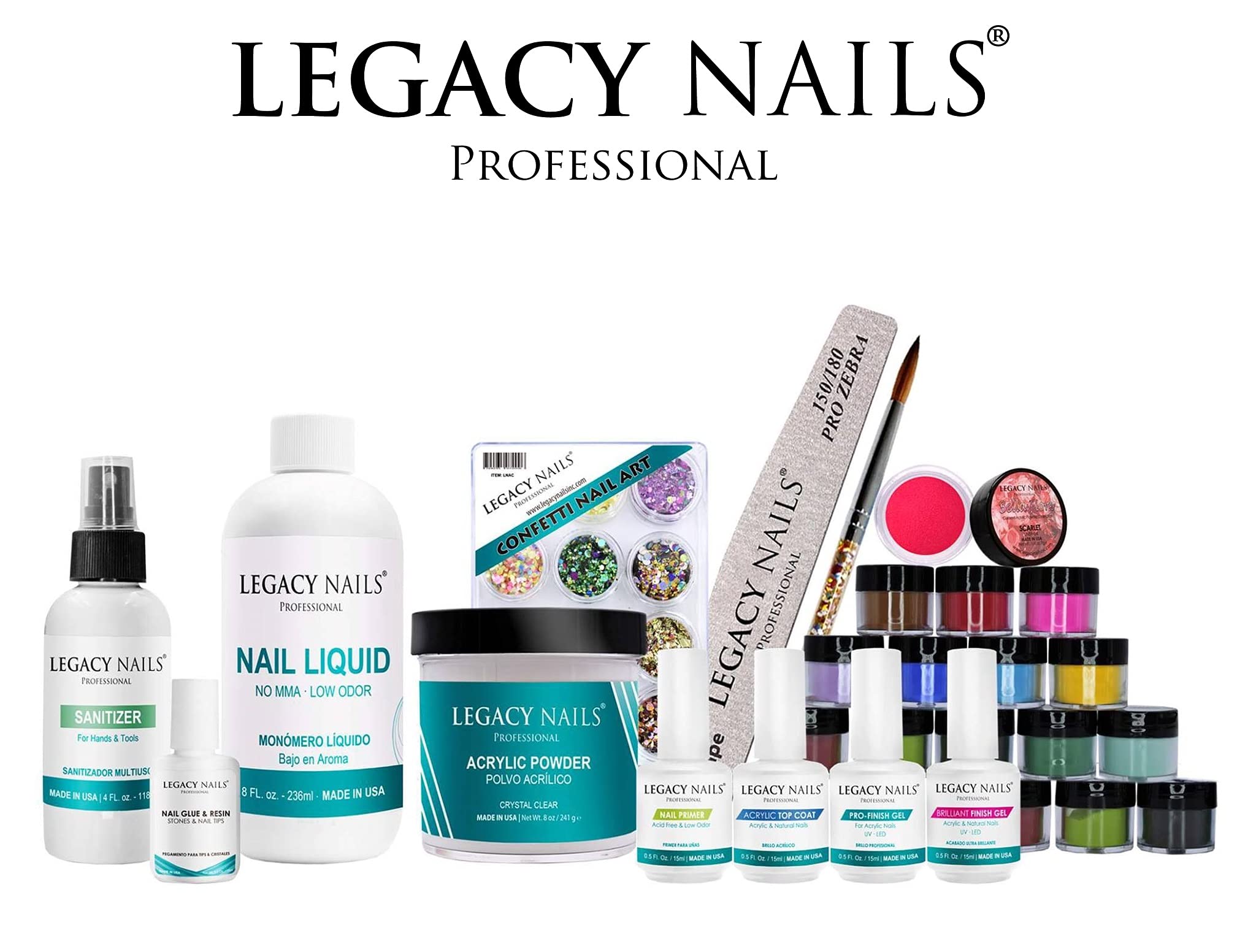 Legacy Nails Professional Nail Tips - Ideal for Acrylic, Gel or Smart Builder Gel Nails