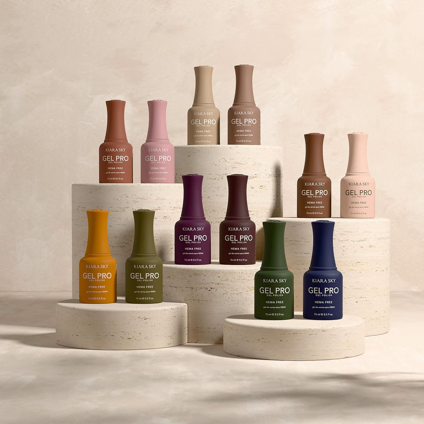 KIARA SKY Gel Pro HEMA-FREE Gel Nail Polish Collection, 12 colors each Bottle 0.5 Fl Oz, The Fall Edit