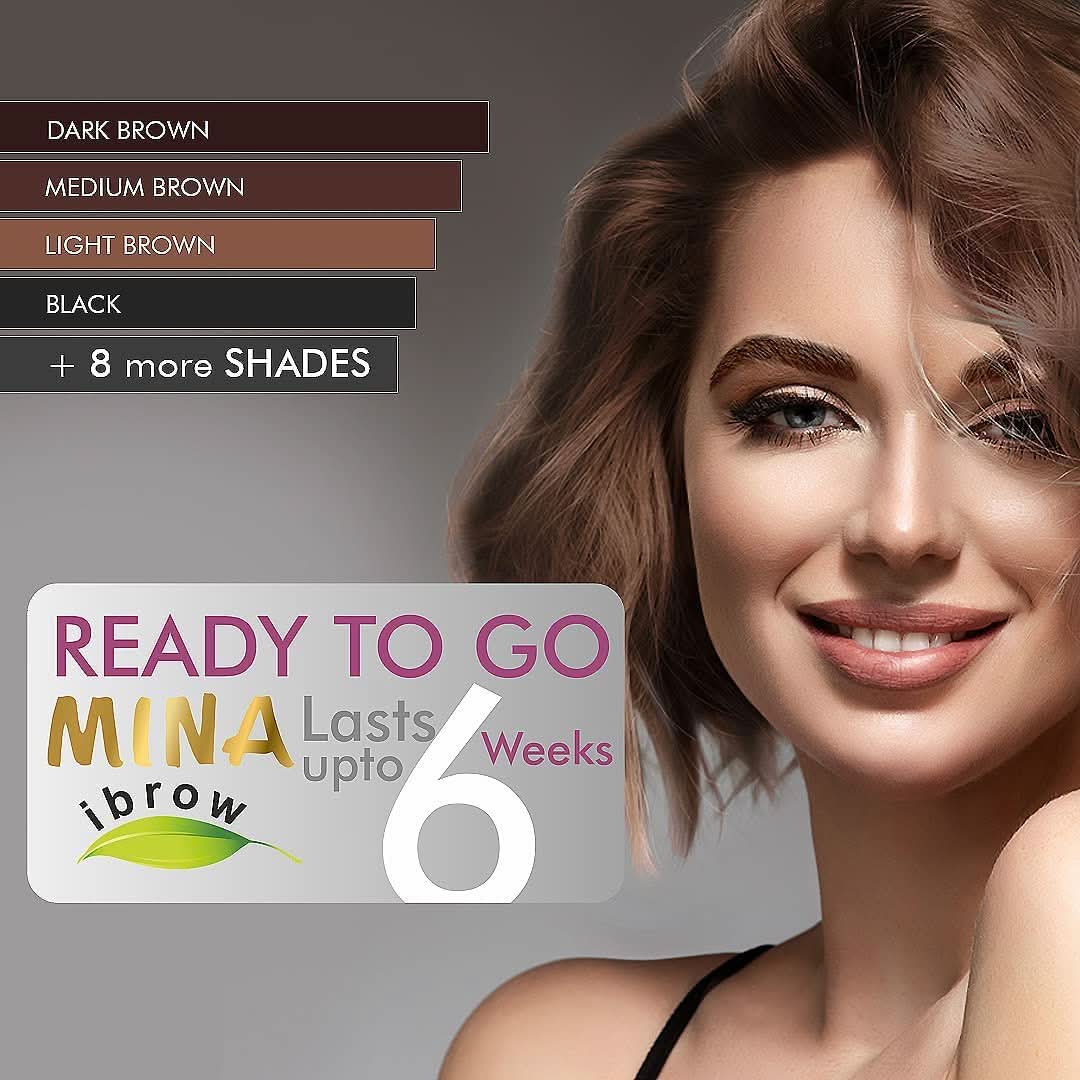 Mina Ibrow Henna Regular Brow Tint Kit - Dark Brown