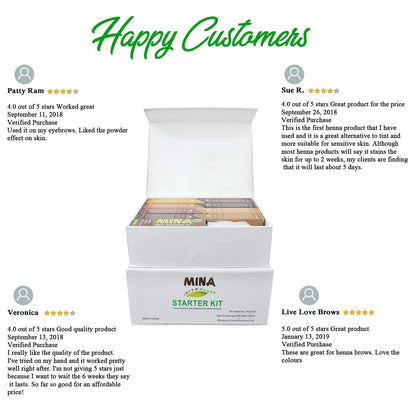 MINA IBROW - HENNA TINT PROFESSIONAL STARTER KIT SET OF 12