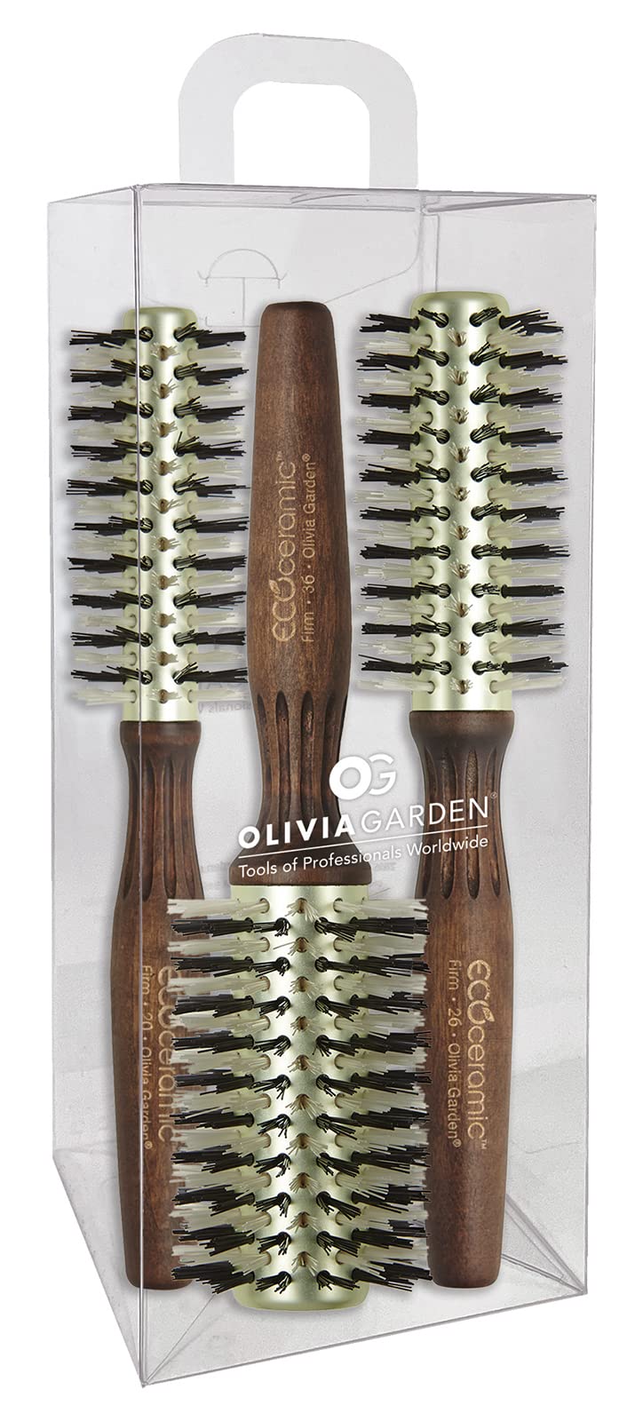 Olivia Garden Eco Ceramic Firm Bristles Round Thermal Hair Brush