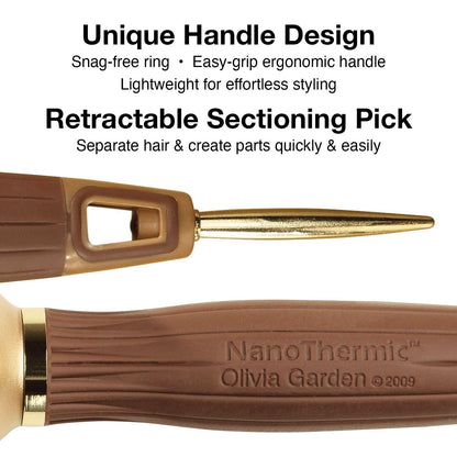 Olivia Garden NanoThermic Ceramic + Ion 9 Row Styling Brush NT-S9R