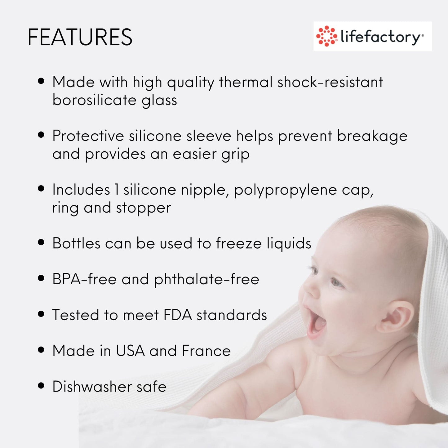 Lifefactory 4oz Glass Baby Bottle Sets