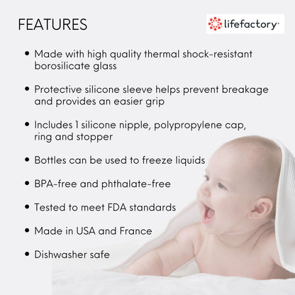Lifefactory 4oz Glass Baby Bottle Sets