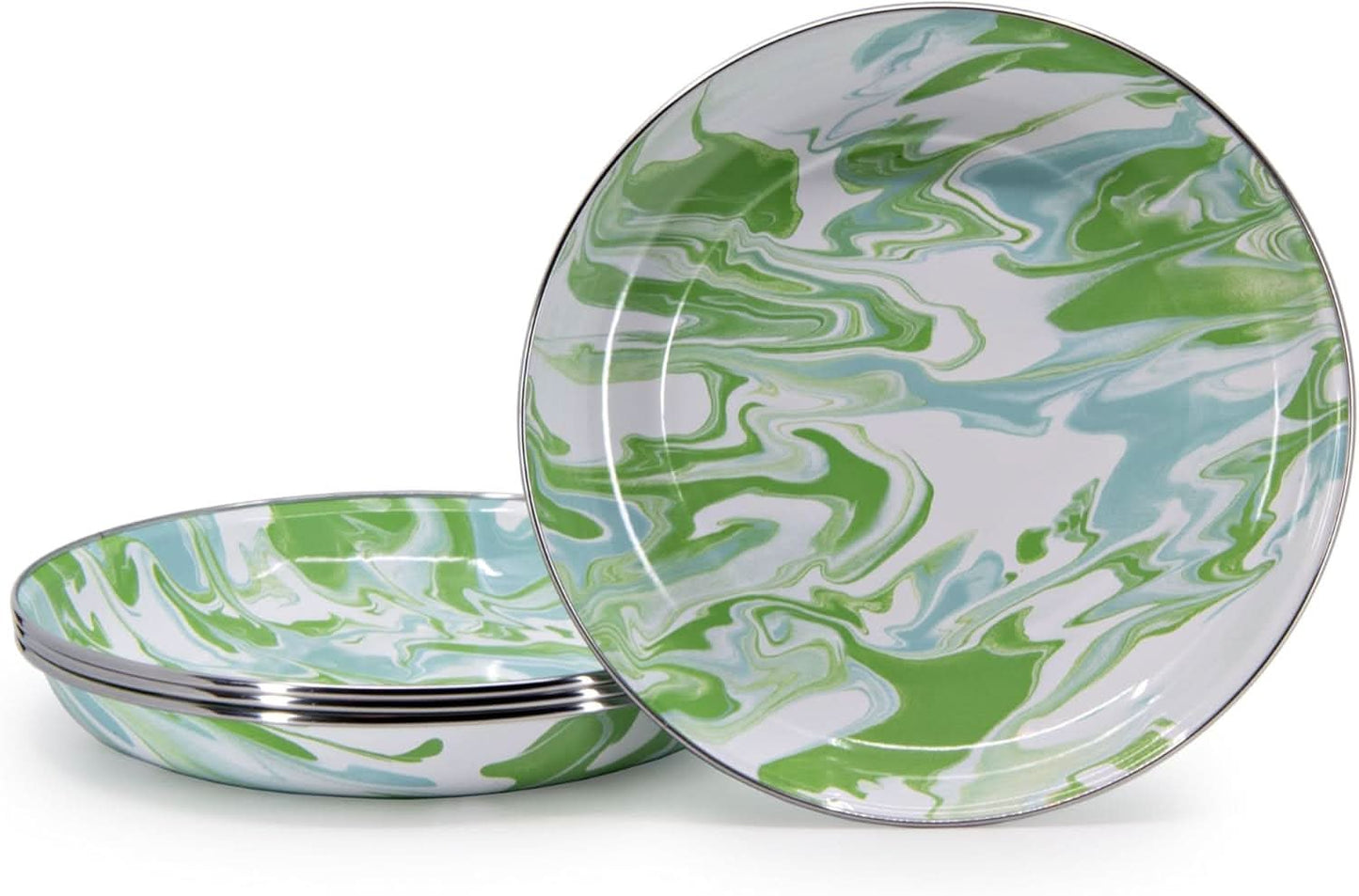 Golden Rabbit Enamelware Pasta Plates - Set of 4