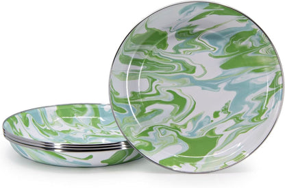 Golden Rabbit Enamelware Pasta Plates - Set of 4