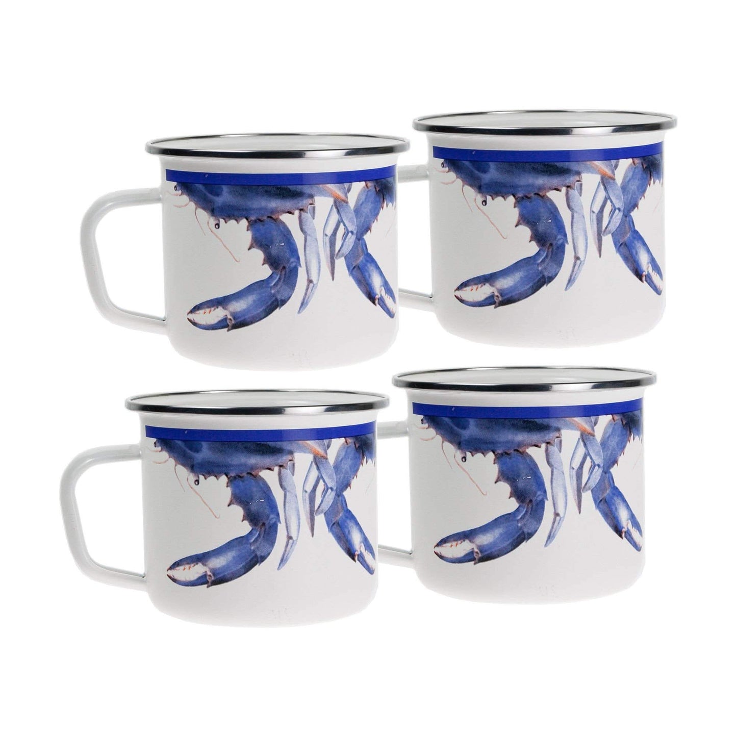 Golden Rabbit Enamelware Grande Mugs - Set of 4