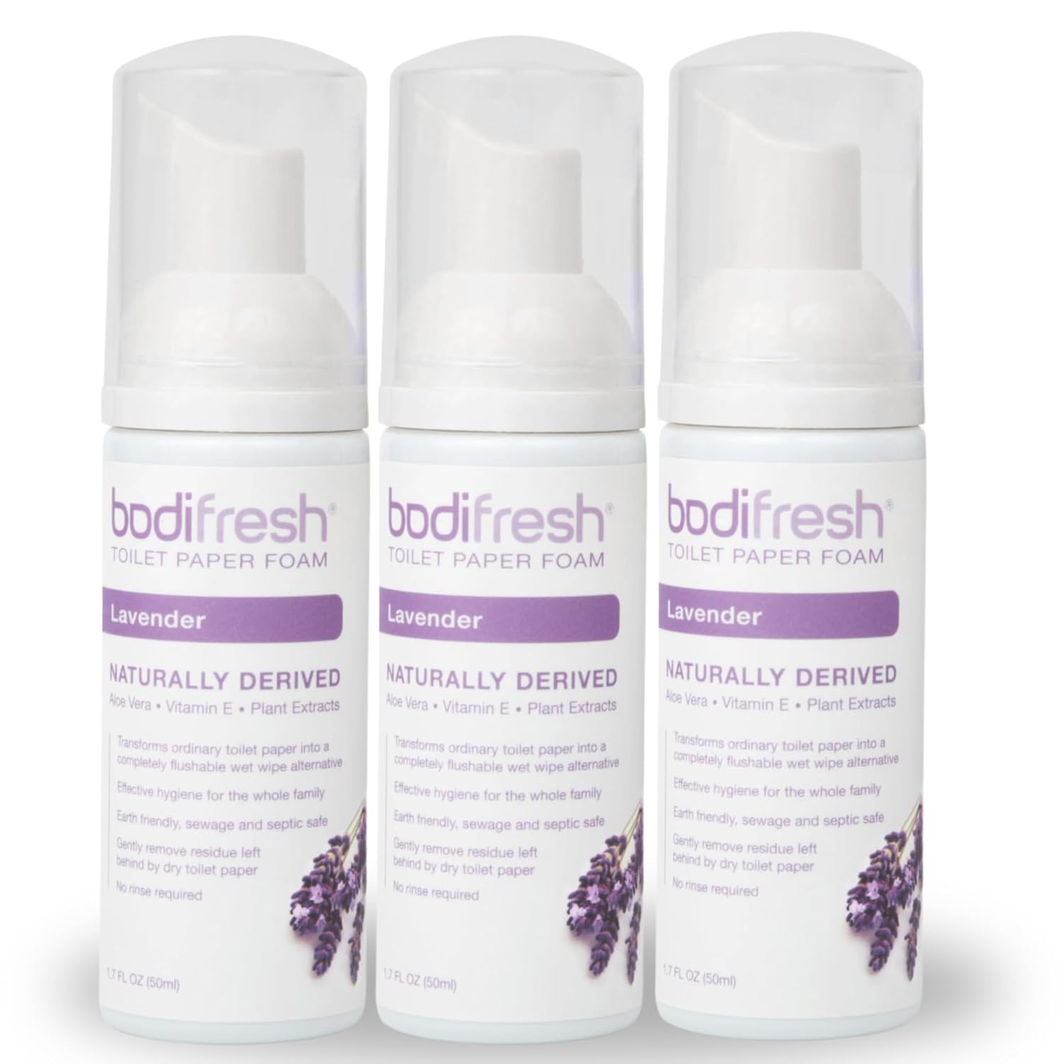 BODI FRESH - Toilet Paper Foam, Liquid Wet Wipe with Aloe & Vitamin E       1.7 Fl Oz - 3PACK