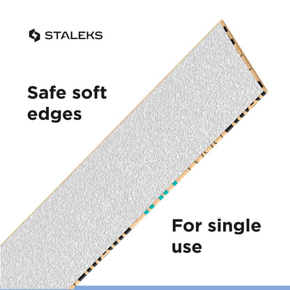 STALEKS PRO Disposable White Abrasive Tape papmAm Expert – 100 Grit – 7m Roll – Glueless Replaceable Abrasive for Plastic Case – Professional Nail Shaping – Manicure & Pedicure