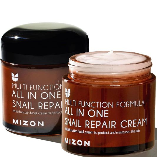 MIZON All-in-One Snail Repair Cream  (2.53 Fl Oz, Pack of 2)